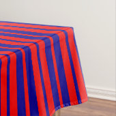 Rote und blaue Streifen Tischdecke (Beispiel)