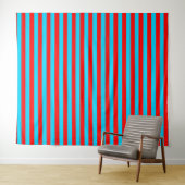 Rote und blaue Streifen Wandteppich (Beispiel (Horizontal))