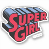 Rote und blaue Supergirl-Logo Aufkleber (Vorderseite)