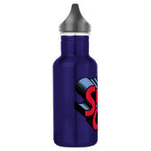 Rote und blaue Supergirl-Logo Edelstahlflasche (Links)