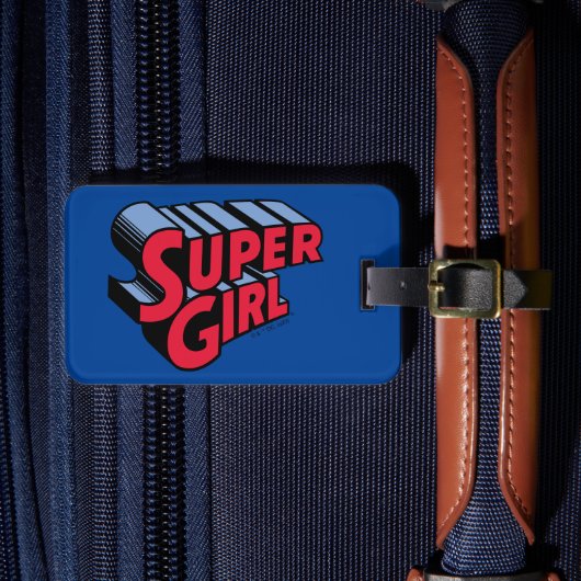 Rote und blaue Supergirl-Logo Gepäckanhänger (Vorderseite Insitu 4)