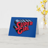 Rote und blaue Supergirl-Logo Karte (Gelbe Blume)