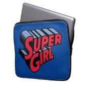 Rote und blaue Supergirl-Logo Laptopschutzhülle (Vorderseite Links)