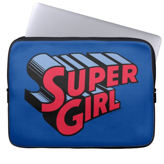 Rote und blaue Supergirl-Logo Laptopschutzhülle (Vorderseite)