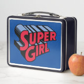 Rote und blaue Supergirl-Logo Metall Brotdose (Beispiel)