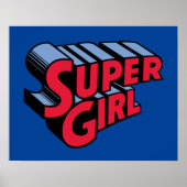Rote und blaue Supergirl-Logo Poster (Vorne)
