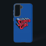 Rote und blaue Supergirl-Logo Samsung Galaxy Hülle<br><div class="desc">Supergirl | Karo aus diesem Vintagen Supergirl gestapelt Namen Logo in rot und blau!</div>