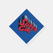 Rote und blaue Supergirl-Logo Serviette (Ecke)