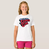 Rote und blaue Supergirl-Logo T-Shirt (Vorne ganz)