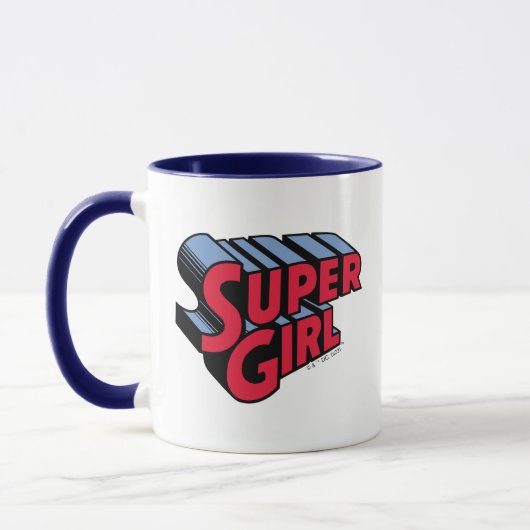 Rote und blaue Supergirl-Logo Tasse (Links)