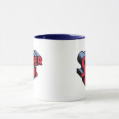 Rote und blaue Supergirl-Logo Tasse (Zentrum)