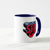 Rote und blaue Supergirl-Logo Tasse (VorderseiteRechts)