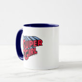 Rote und blaue Supergirl-Logo Tasse (Vorderseite Links)