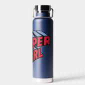 Rote und blaue Supergirl-Logo Trinkflasche (Rückseite)