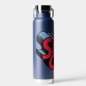 Rote und blaue Supergirl-Logo Trinkflasche (Vorne)