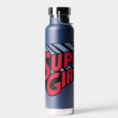Rote und blaue Supergirl-Logo Trinkflasche (Links)