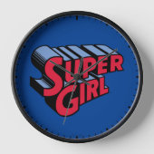 Rote und blaue Supergirl-Logo Uhr (Vorderseite)