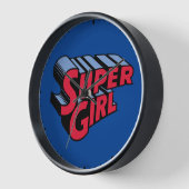 Rote und blaue Supergirl-Logo Uhr (Winkel)