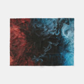 Rote und blaue Tapete Fleecedecke (Vorderseite (Horizontal))