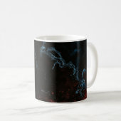 Rote und blaue Tapete Kaffeetasse (VorderseiteRechts)