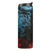 Rote und blaue Tapete Thermosbecher (Nach links gedreht)