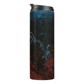 Rote und blaue Tapete Thermosbecher (Nach rechts gedreht)