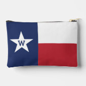 Rote und blaue Texas-Flagge Zubehörtasche (Rückseite)