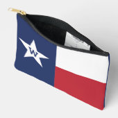 Rote und blaue Texas-Flagge Zubehörtasche (Offen)