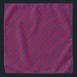 Rote und blaue Typografie Muster modern Halstuch<br><div class="desc">Wählen Sie rot und blau Typografie Muster patriotische moderne politische Wahlen bandana / Hund bandana. Blauer Text Muster auf rot bearbeitbarem Farbhintergrund.</div>