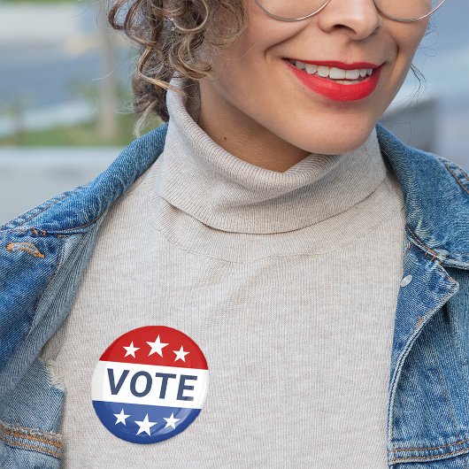 Rote und Blaue Wahl Button