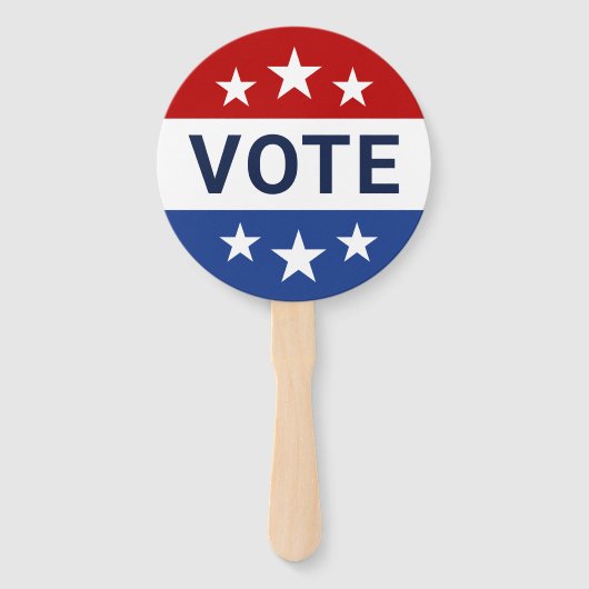 Rote und Blaue Wahl Fächer (Rückseite)