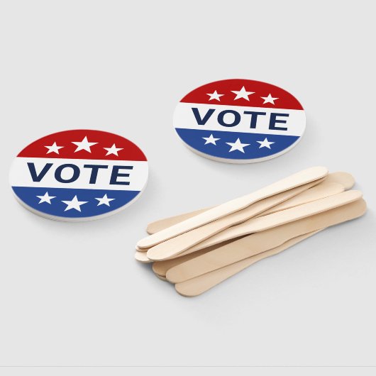 Rote und Blaue Wahl Fächer (Non-assembled)