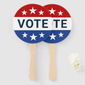 Rote und Blaue Wahl Fächer (Vorne und Hinten)