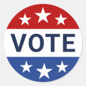 Rote und Blaue Wahl Runder Aufkleber (Vorderseite)
