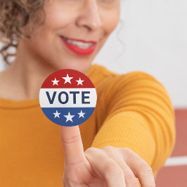 Rote und Blaue Wahl Runder Aufkleber