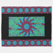 Rote und blaue Wildblume Fleecedecke (Vorderseite (Horizontal))