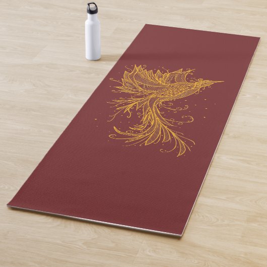 Rote und blaue Yoga-Matte goldenen Phoenix Yogamatte (Beispiel)