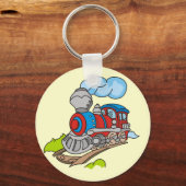 rote und blaue Zugtränke und Geschenke Schlüsselanhänger (Vorderseite)