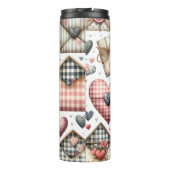 ROTE UND BLUE PATCHWORK VALENTINE HERZEN & LIEBE N THERMOSBECHER (Rückseite)