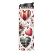 ROTE UND BLUE PATCHWORK VALENTINE HERZEN & LIEBE N THERMOSBECHER (Nach links gedreht)