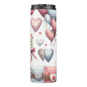 ROTE UND BLUE PATCHWORK VALENTINE HERZEN & LIEBE N THERMOSBECHER (Rückseite)