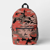 Rote und braune Camouflage, Militär, Armee Bedruckter Rucksack (Vorderseite)