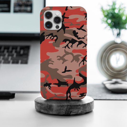 Rote und braune Camouflage, Militär, Armee Case-Mate iPhone Hülle