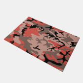 Rote und braune Camouflage, Militär, Armee Fußmatte (Schrägansicht)