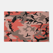 Rote und braune Camouflage, Militär, Armee Fußmatte (Vorderseite)