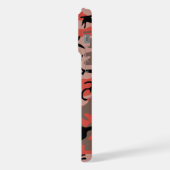 Rote und braune Camouflage, Militär, Armee iPhone Hülle (Linke Seite)