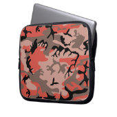Rote und braune Camouflage, Militär, Armee Laptopschutzhülle (Vorderseite Links)