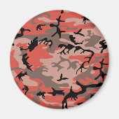 Rote und braune Camouflage, Militär, Armee Magnet (Vorne)