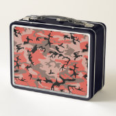 Rote und braune Camouflage, Militär, Armee Metall Brotdose (Rückseite)