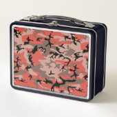 Rote und braune Camouflage, Militär, Armee Metall Brotdose (Vorderseite)